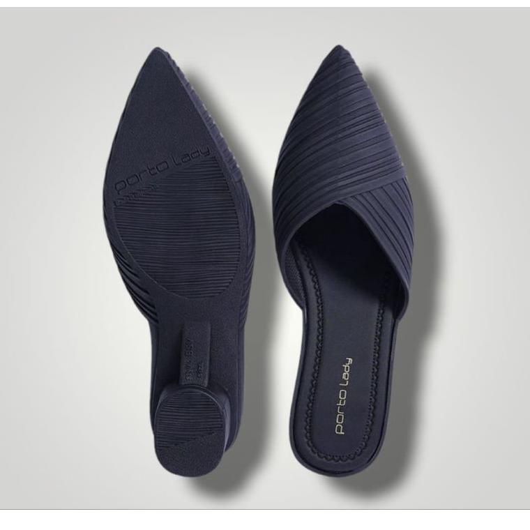 "Mul31au22ᴹ" Sendal selop depan tertutup Porto BSVnyaman,wedges karet wanita kekinian motif