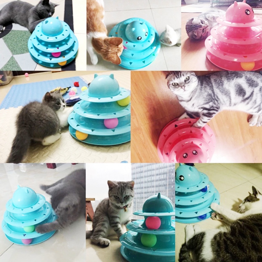 Mainan Kucing Tower Bola 3 Tingkat Kitty - Kitten Cat Tower Ball Interactive Toys