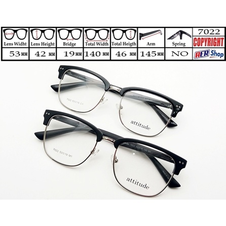 7022. Frame original ATTITUDE frame kacamata minus korea classic