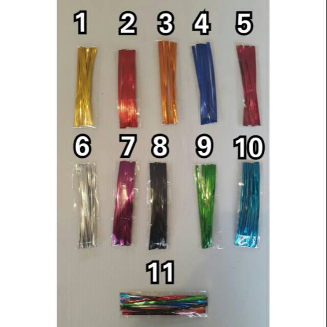 

Twist Tie/Pita Kawat/Kawat Lilit Set Isi 10 Pcs