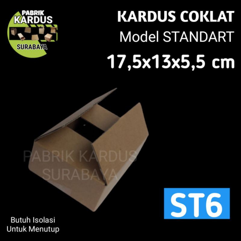 

KOTAK ST-6 COKLAT POLOS KARDUS ST-6 KARTON BOX DUS PACKING HP AKSESORIS