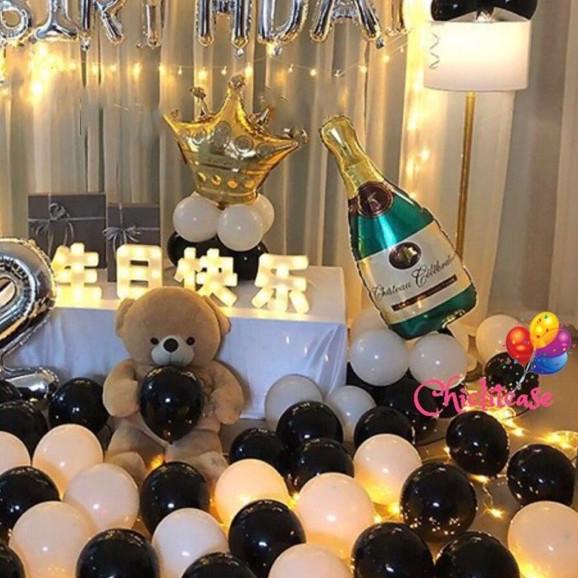 Set paket balon LED dekorasi birthday romantis ulang tahun fancy dewasa