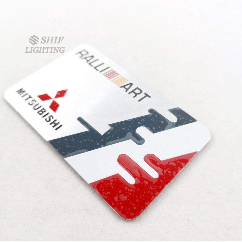 1Pc Stiker Emblem Logo RALLIART Bahan Aluminium untuk Mobil Mitsubishi