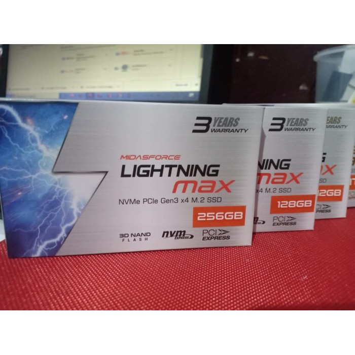 SSD NVME M.2 256GB MIDASFORCE LIGHTNING MAX SSD NVMe M.2 PCIe Gen3 x4 NVME M2sata