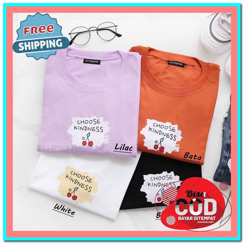 Baju Atasan Wanita Tshirt Big Size Pakaian Remaja Casual Kaos Import Oversize Baju Santai Wanita Kao
