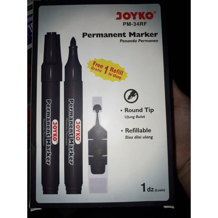 

Spidol permanen joyko free refill