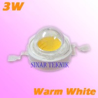 High Power LED 3W Warm White Emitter Bead - Biji LED Super Bright Putih Kekuningan 3 Watt