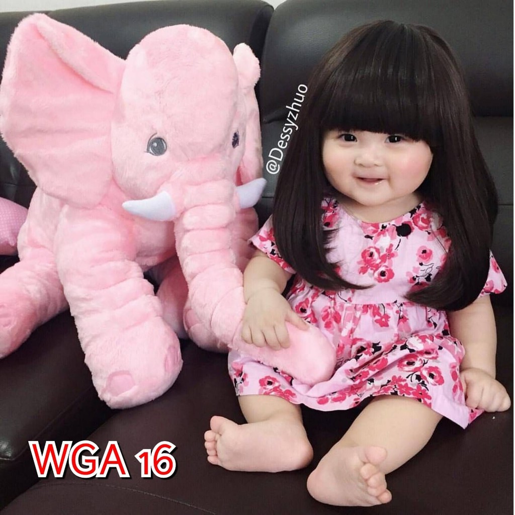 WIG RAMBUT PALSU ANAK MODEL LURUS PANJANG WARNA HITAM PONI DEPAN NO 16 DS KIDS WEAR