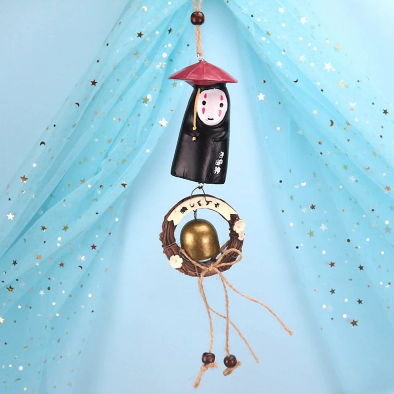 Wind Chimes Figure Spirited Away No Face Kaonashi + Bell Sedang Gantungan
