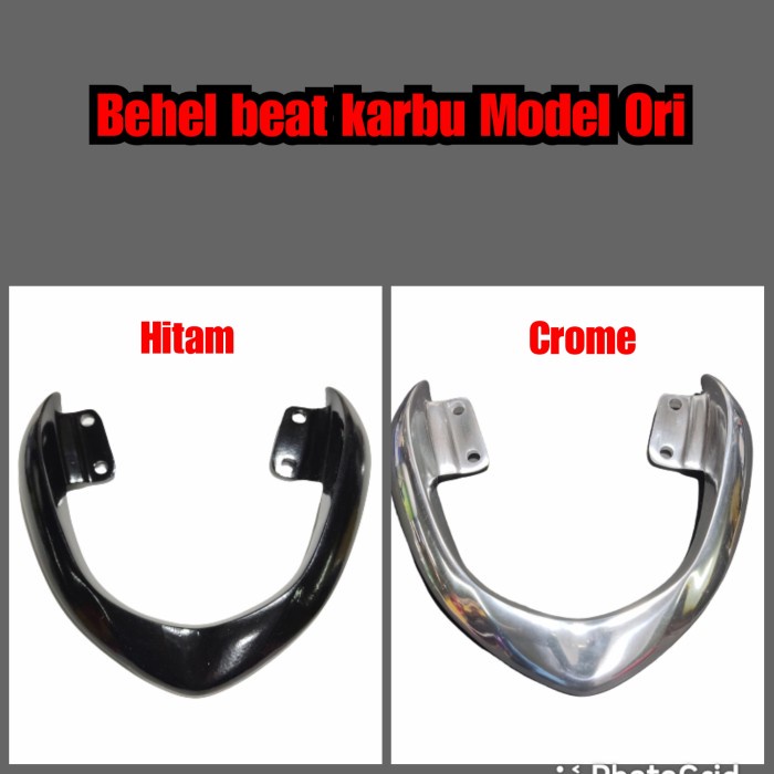 Behel belakang beat karbu crome poles variasi