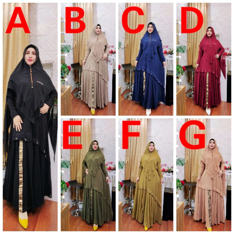 DRESS SAHARA (POLOS) PREMIUM SET , Ory by Yodizein Syari