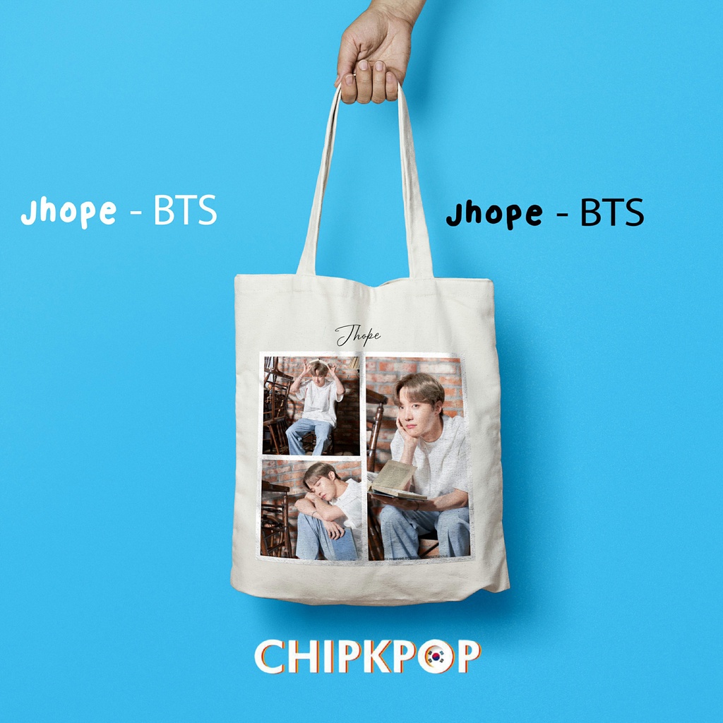[PAKET SET] TOTEBAG JHOPE I TOTEBAG BTS MURAH I TAS TOTEBAG I PHOTOCARD BTS MURAH