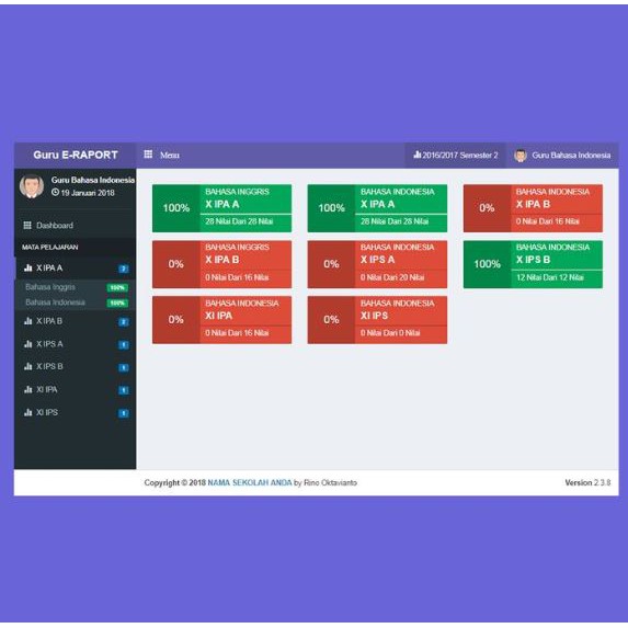Aplikasi Raport Online SD, SMP, SMA berbasis web