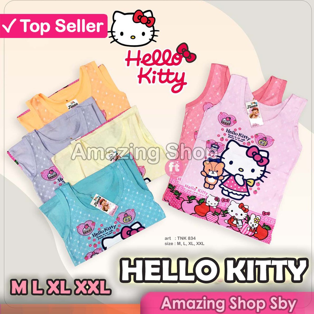 Tanktop Anak KARAKTER / Atasan Anak / Singlet Anak Karakter Hello Kitty LOL Murah Amazing Shop Surabaya