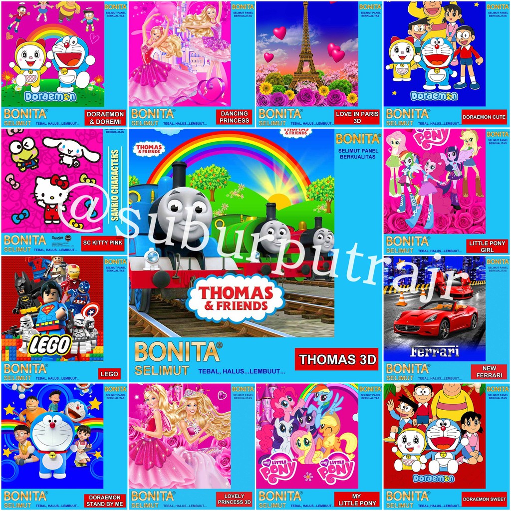 Selimut Bonita Disperse 3D RANDOM Ukuran 160x200 cm