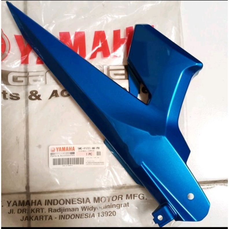 SAMBUNGAN BODY DEPAN KIRI JUPITER MX NEW 135 ORIGINAL YAMAHA BIRU