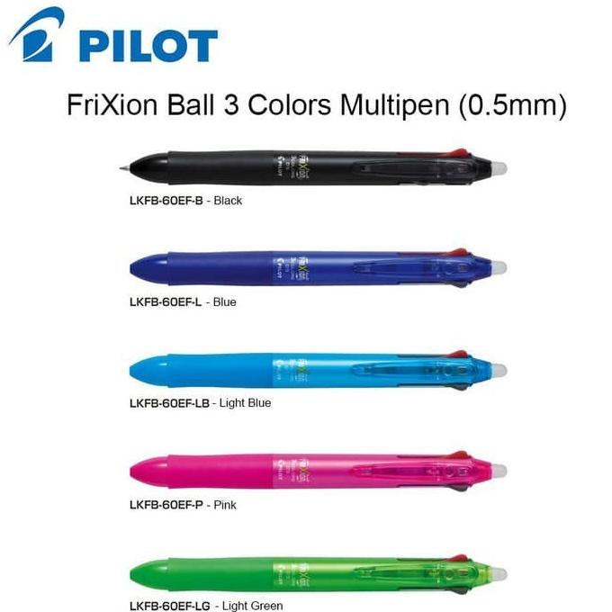 

PILOT FRIXION 3 IN 1 !!! IMPOR JEPANG BISA DIHAPUS (0'5)
