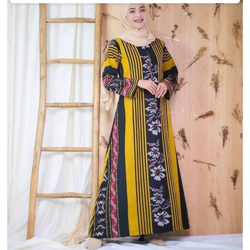 Gamis Tenun Ikat Longdress Tenun ATBM Series
