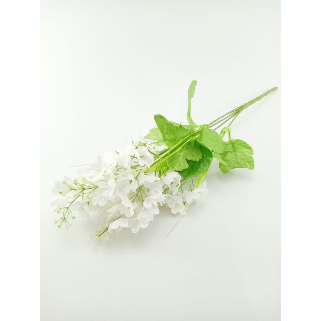 COD BUNGA LAVENDER BUNGA TANGKAI PLASTIK BUNGA ARTIFISIAL BUNGA PAJANGAN IMITASI BUNGA HIASAN BT9006-PUTIH