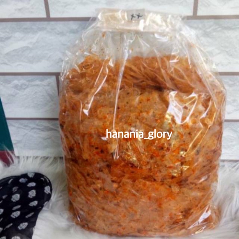 

Keripik kaca ( cemilan ) keripik bumbu original dan pedas gurih murah meriah 500gr