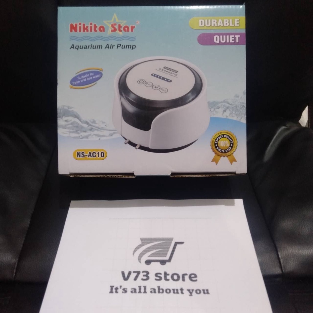 NS AC 10 NIKITA STAR AC/DC 2 LUBANG AERATOR PORTABLE AIRPUMP AQUARIUM
