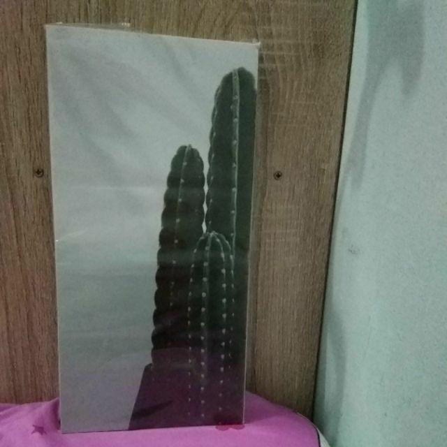 Media Hiasan Dinding Poster Kayu Leaf Dekorasi Rumah 15x30 Lf 30