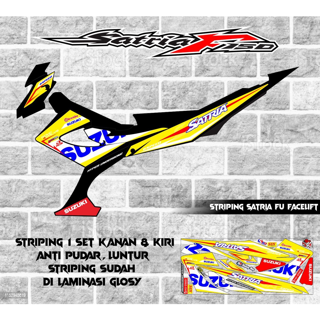 STRIPING STICKER VARIASI SUZUKI SATRIA FU FACELIFT