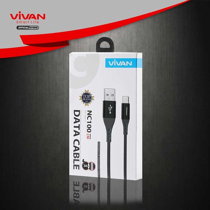 VIVAN NC100 Kabel Type-C Fast Charging 3A - Garansi Resmi 1 Tahun