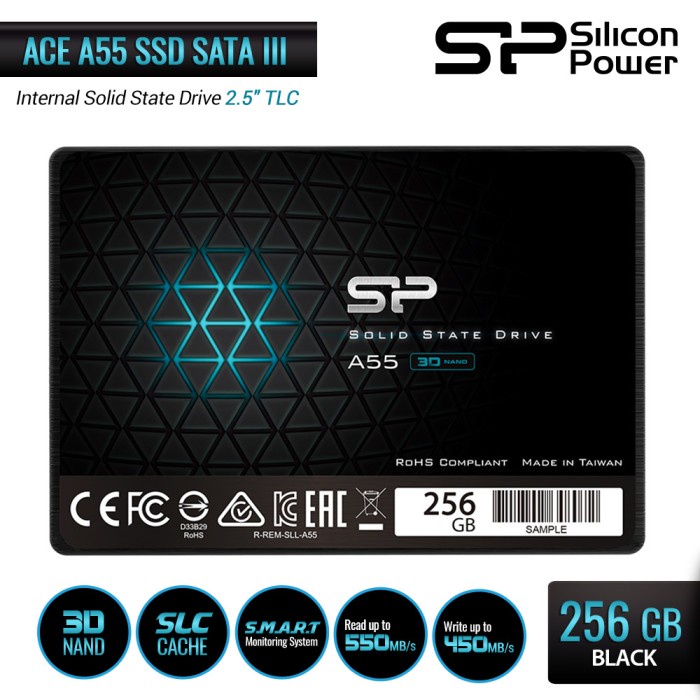 Silicon Power SSD 2.5" ACE A55 SATA III 3D TLC 256GB