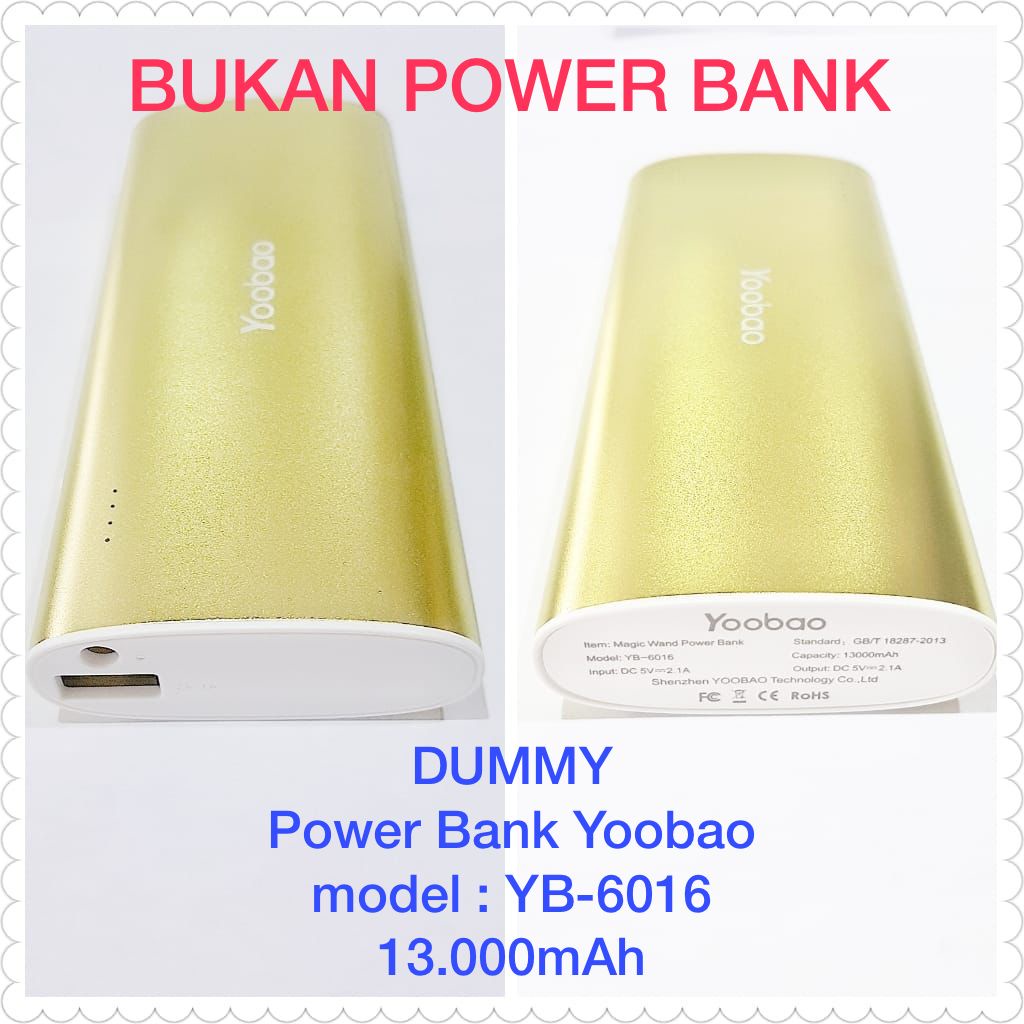 DUMMY Bukan Power Bank Yoobao YB-6016 Green 13.000 mAh