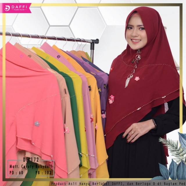 Hijab Syar'i 2 layer Ori Daffi