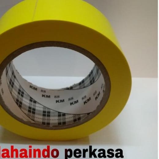 

۞ Floor marking tape KM Lakban lantai kuning 2"x 33 meter - Putih ♪