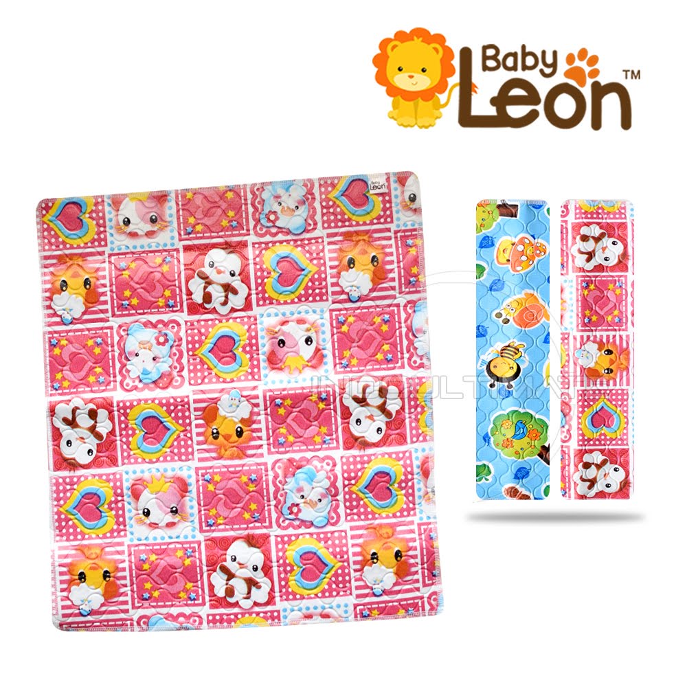 BABY LEON Perlak Bayi Karet Waterproof Alas Ompol Bayi Perlak Karet Perlak Ompol Bayi PL-08 (43cm x 36cm) PL-02 (75cm x 55cm)