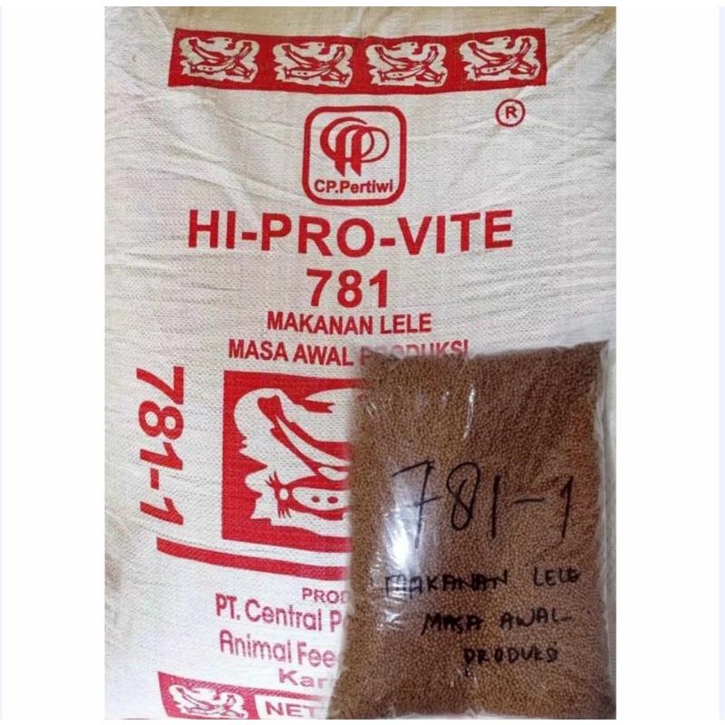 Pelet Ikan Hi Provite 781-1 Pakan Makanan Ikan Lele Nila Gurame Repack 1 kg