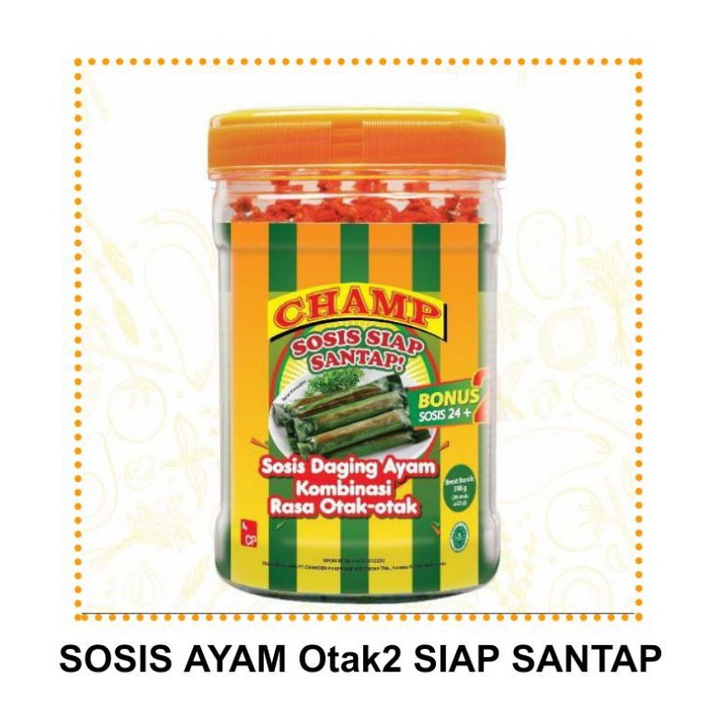 

Champ sosis ayam otak otak siap makan isi 24 bonus 2 pcs / chicken sausage instant otak2 / sosis siap santap / siap saji tinggal lahap lep kemasan toples murah bergizi halal