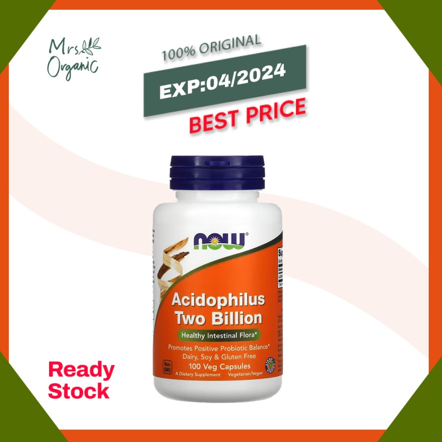 NOW Acidophilus Two Billion 100 Veg Capsules