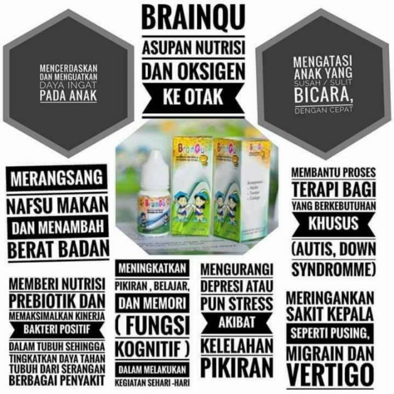 Madu Brainqu Nutrisi Otak Tumbuh kembang Anak