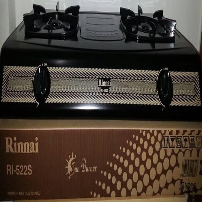 Rinnai RI-522S Kompor Gas Stove ELPIJI Tekanan Rendah 2 Tungku