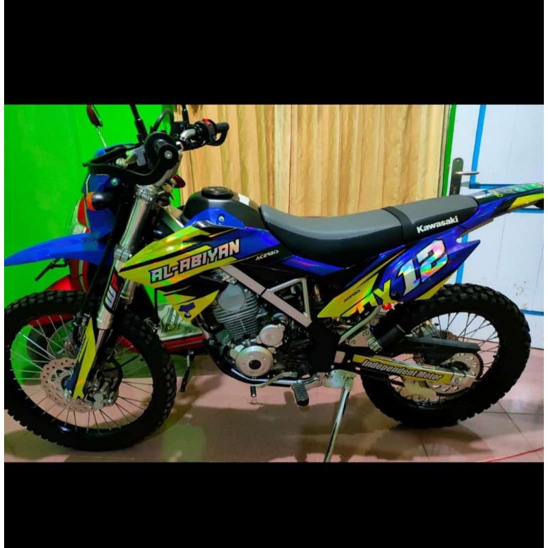 DECAL STICKER HOLOGRAM KLX 150 BF, S, L, G HOLOGRAM CHROME PELANGI