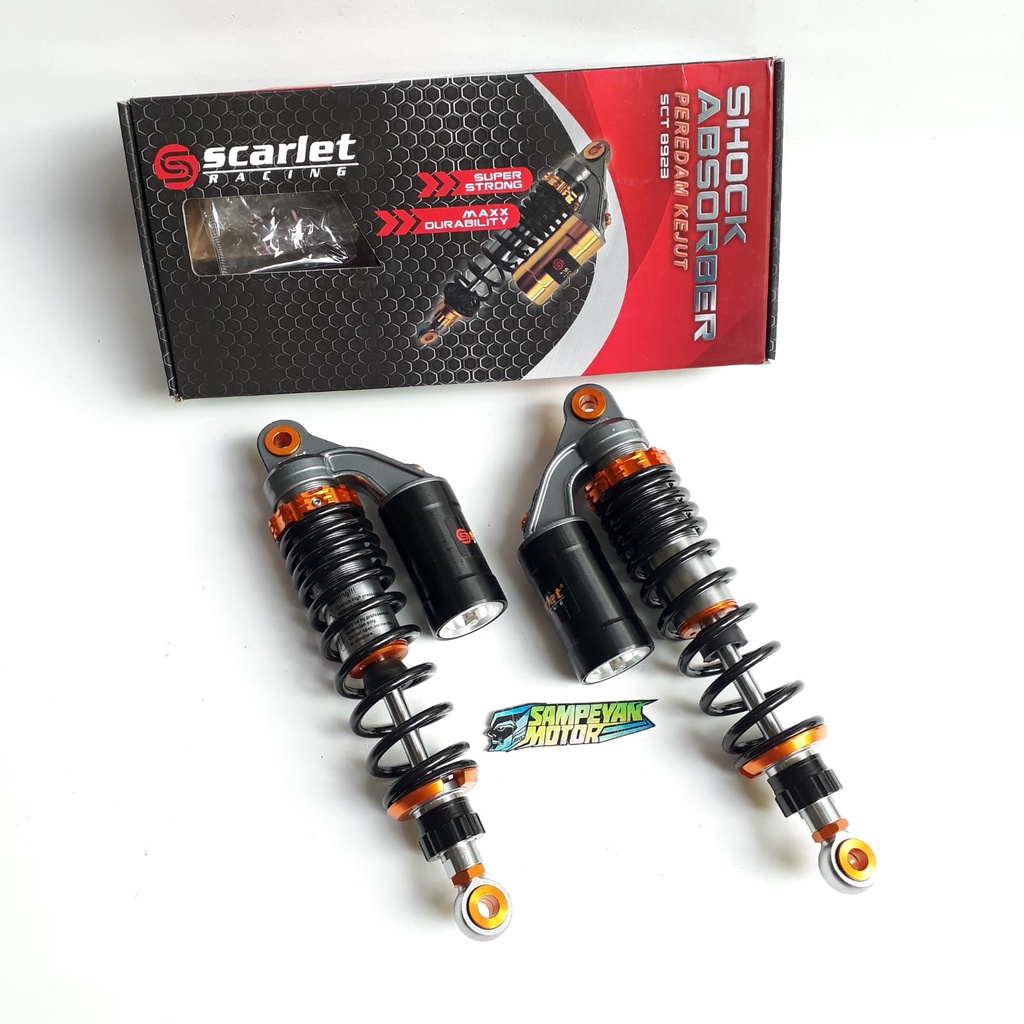 Shock Sok Skok Belakang Tabung Atas Hitam 8923 Scarlet Racing 280mm 320mm 340mm