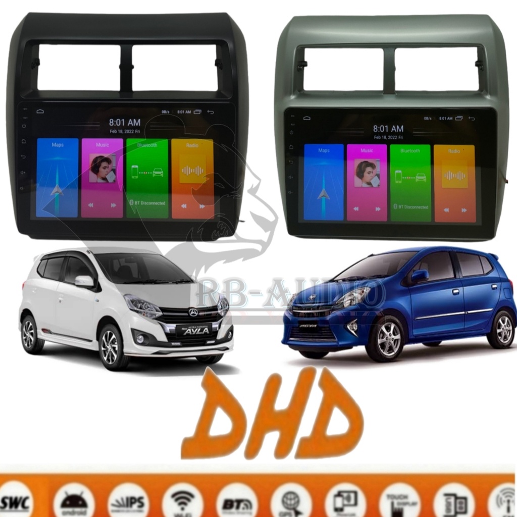 Head Unit Android DHD Agya Ayla 9 inch Plug And Play