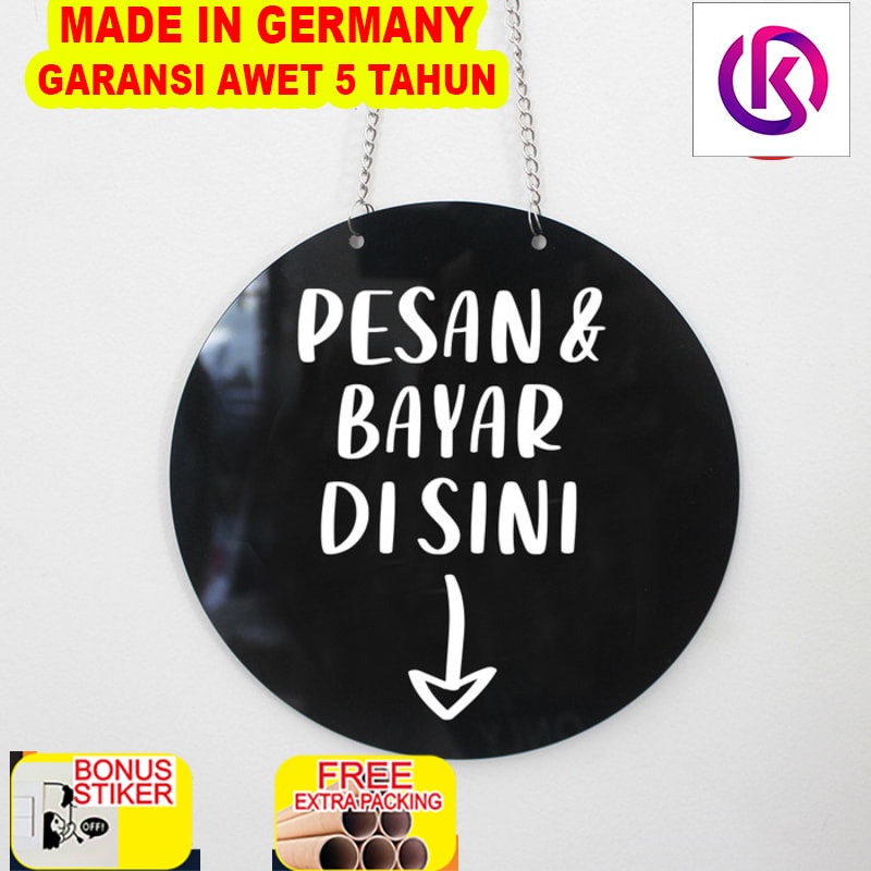 

Murah Sign Pesan & Bayar Disini UV Print Acrylic | Sign Toko | Sign Board - Hitam
