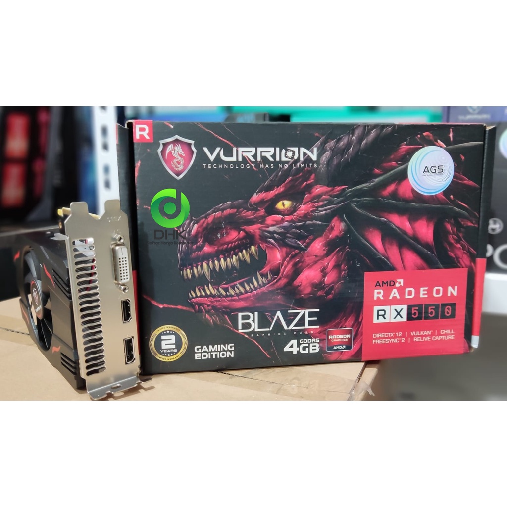 VGA VURRION BLAZE RADEON RX550 4GB 128BIT GAMING