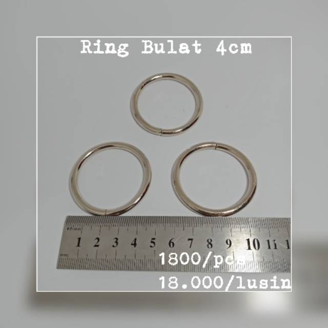 Ring tas nikel import 1.5-4cm