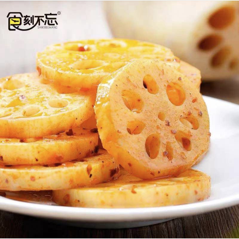 (HALAL) 食刻不忘 香辣藕丁lotus spicy snack cemilan siap saji