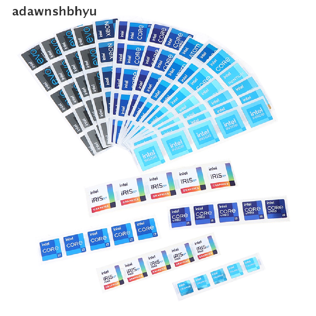 Adawnshbhyu 5ps DIY Sticker Cpu Generasi Original10 i3 i5 i7 i9 Hires Label Dekorasi