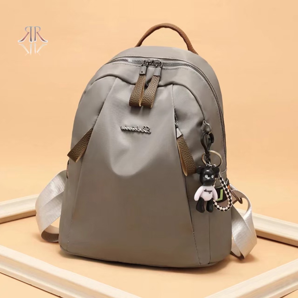 Tas Ransel Love Perempuan Smp Sma Kuliah Backpack Wanita Remaja Dan Dewasa Warna Hitam Khaki Merah