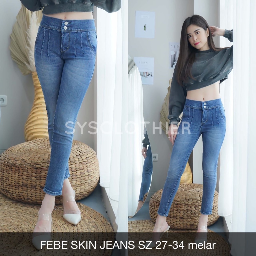 CELANA JEANS WANITA FEBE SKIN JEANS