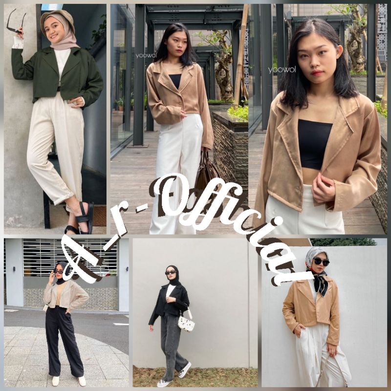 ZORA BLAZER CROP-AC blazer wanita