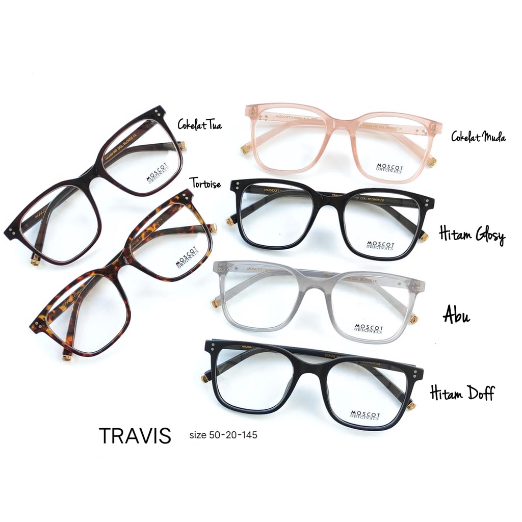 Frame Kacamata MOSCOT TRAVIS Pria Wanita
